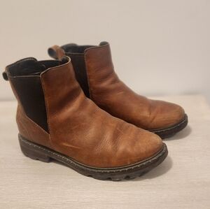 Sorel Women's Tan Leather Ankle Boots